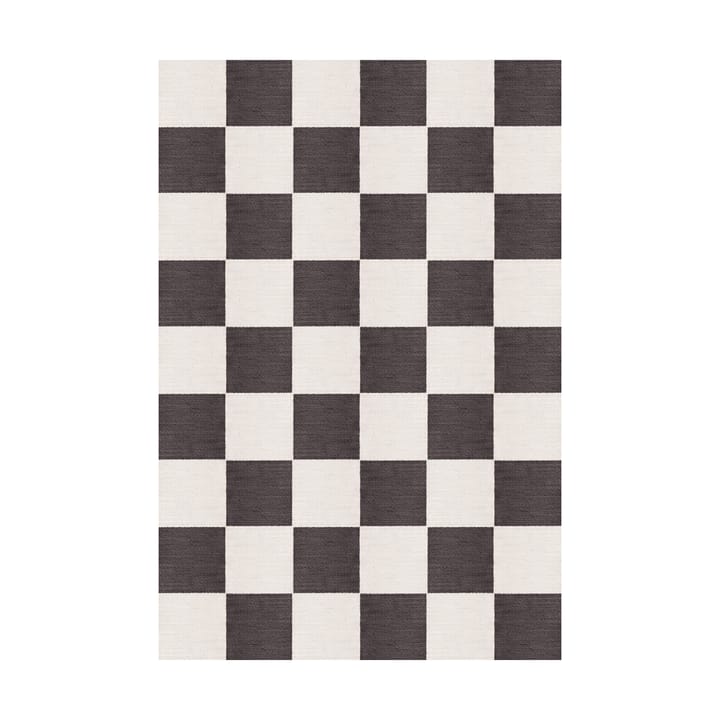 Chess wollen vloerkleed, Black and white, 140x200 cm Layered