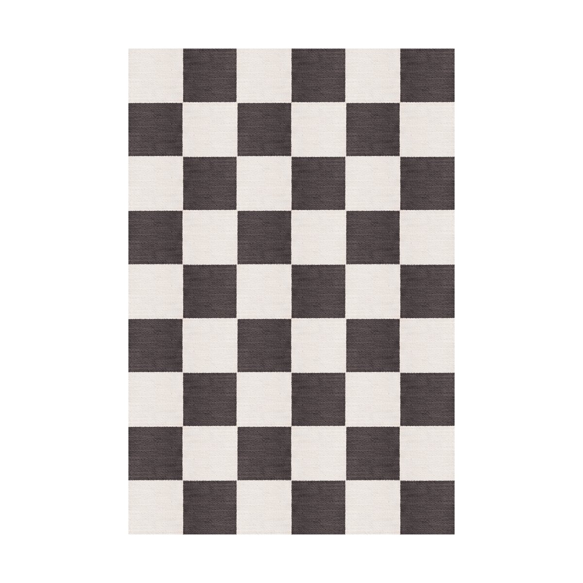 Layered Chess wollen vloerkleed Black and white, 140x200 cm