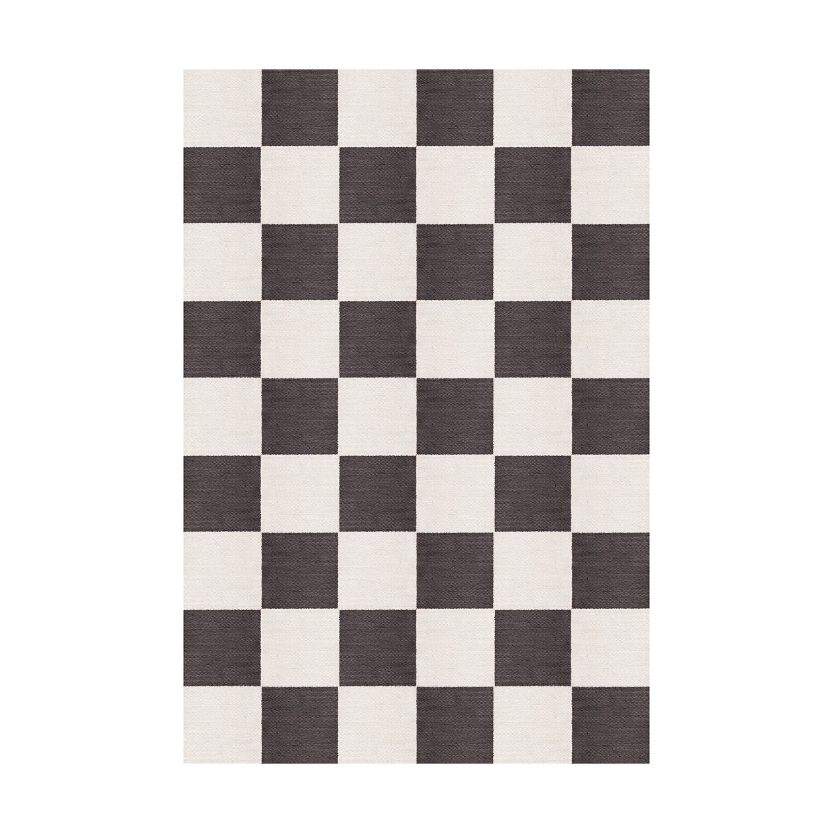 Layered Chess wollen vloerkleed Black and white, 200x300 cm