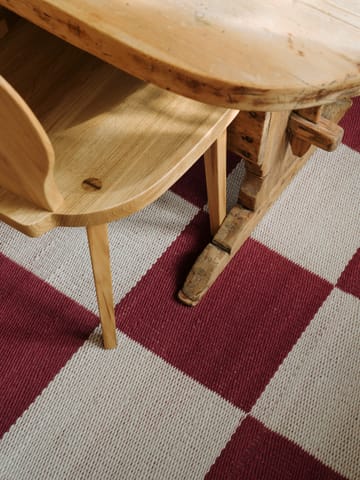 Chess wollen vloerkleed - Burgundy, 180x270 cm - Layered