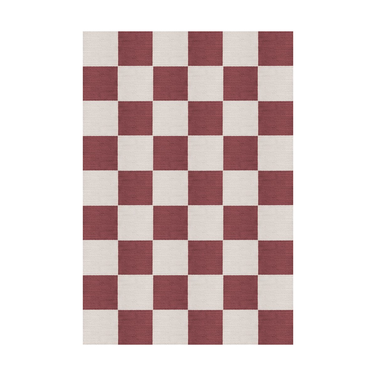 Layered Chess wollen vloerkleed Burgundy, 250x350 cm