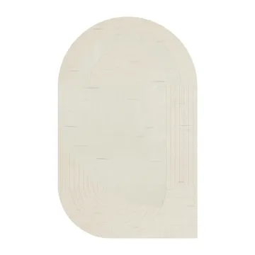 Circular wollen vloerkleed 220x350 cm - Bone white - Layered