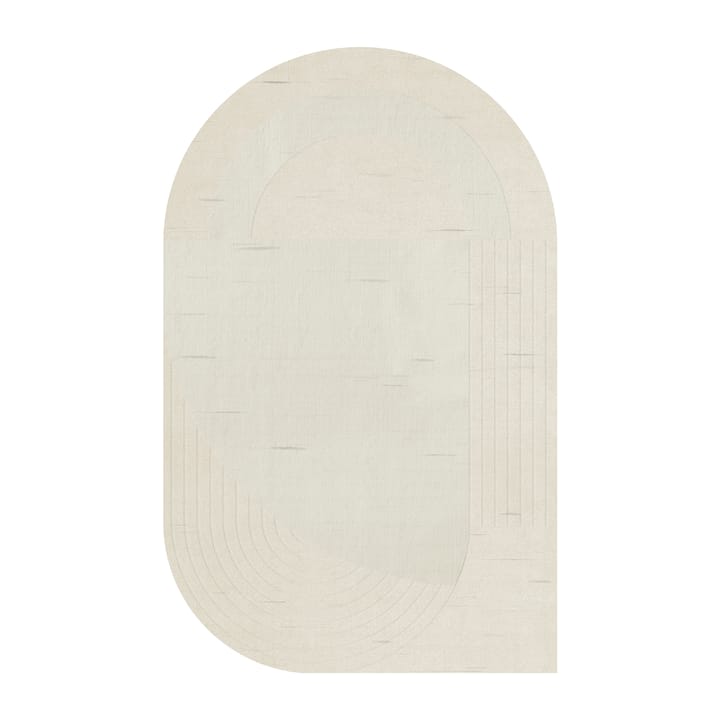 Circular wollen vloerkleed 220x350 cm - Bone white - Layered