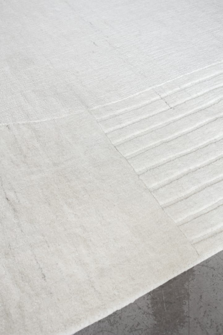 Circular wollen vloerkleed 220x350 cm, Bone white Layered