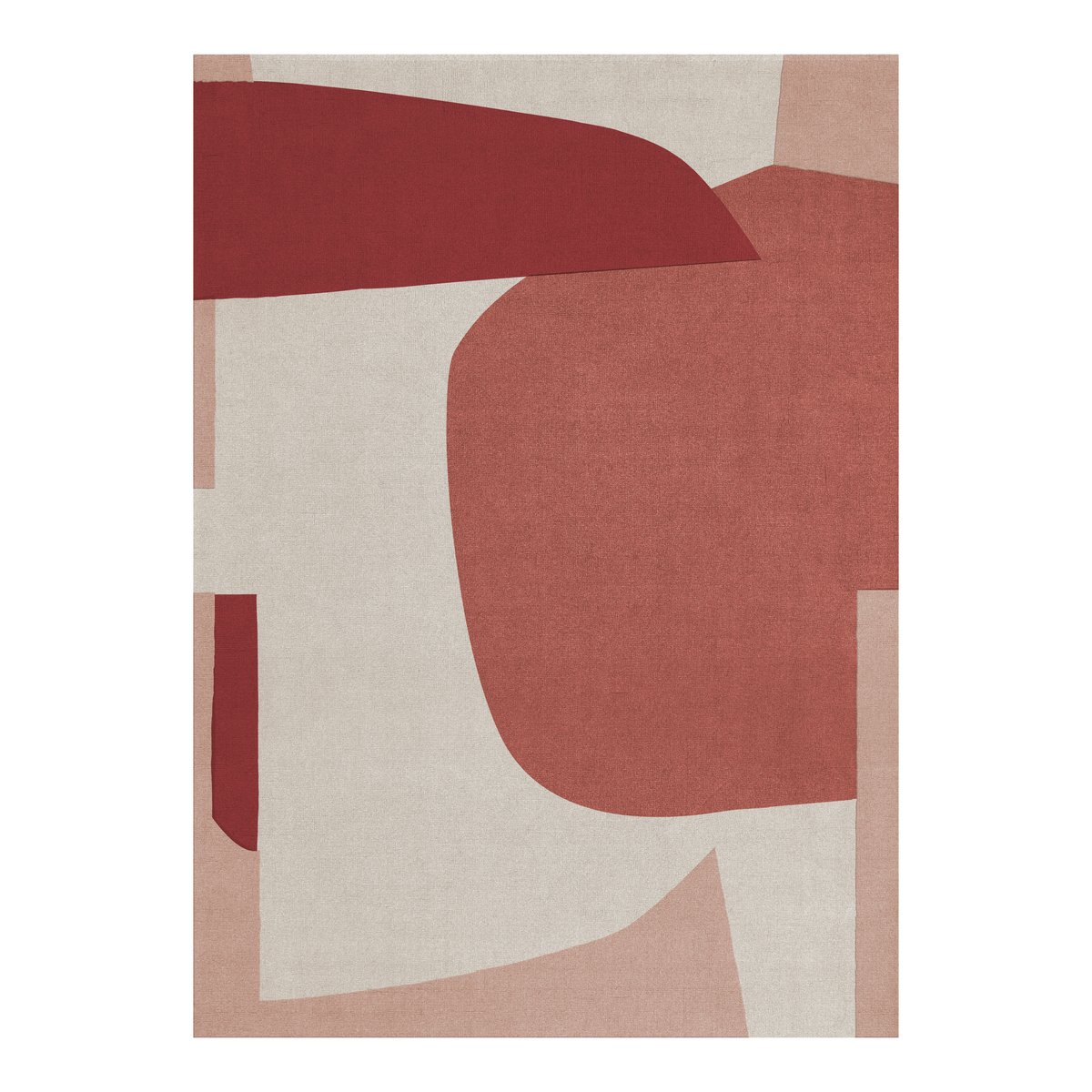 Layered Cloudberry wollen vloerkleed 250x350 cm | Scandinavisch Interieur | Wollen vloerkleden | Rood