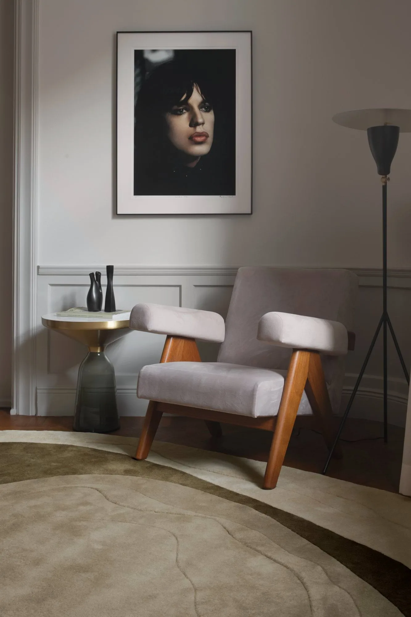 Erik Bratsberg Lozza wollen vloerkleed, Olive, 270x350 cm Layered