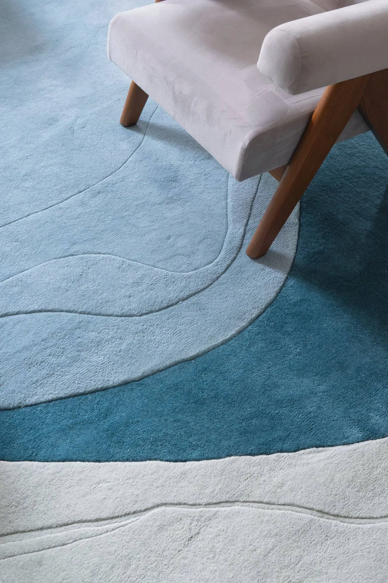 Erik Bratsberg Lozza wollen vloerkleed, Teal, 210x270 cm Layered