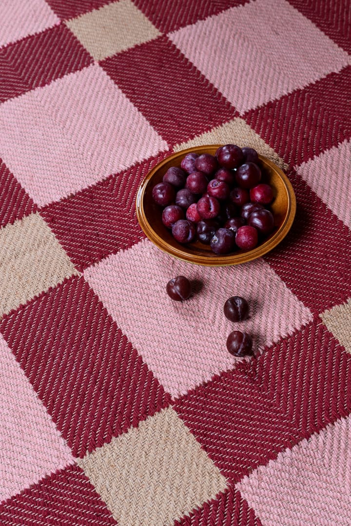 Evelina Kroon jute vloerkleed 180x270 cm, Plum punsch Layered