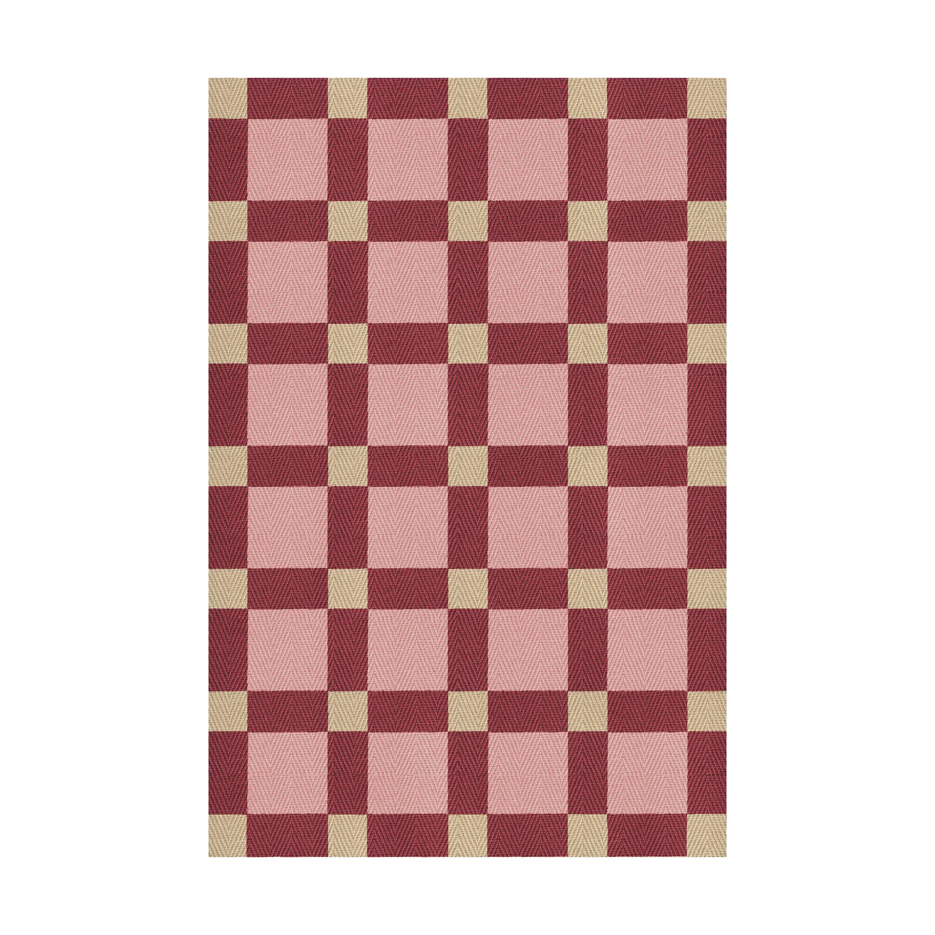 Evelina Kroon jute vloerkleed 200x300 cm, Plum punsch Layered