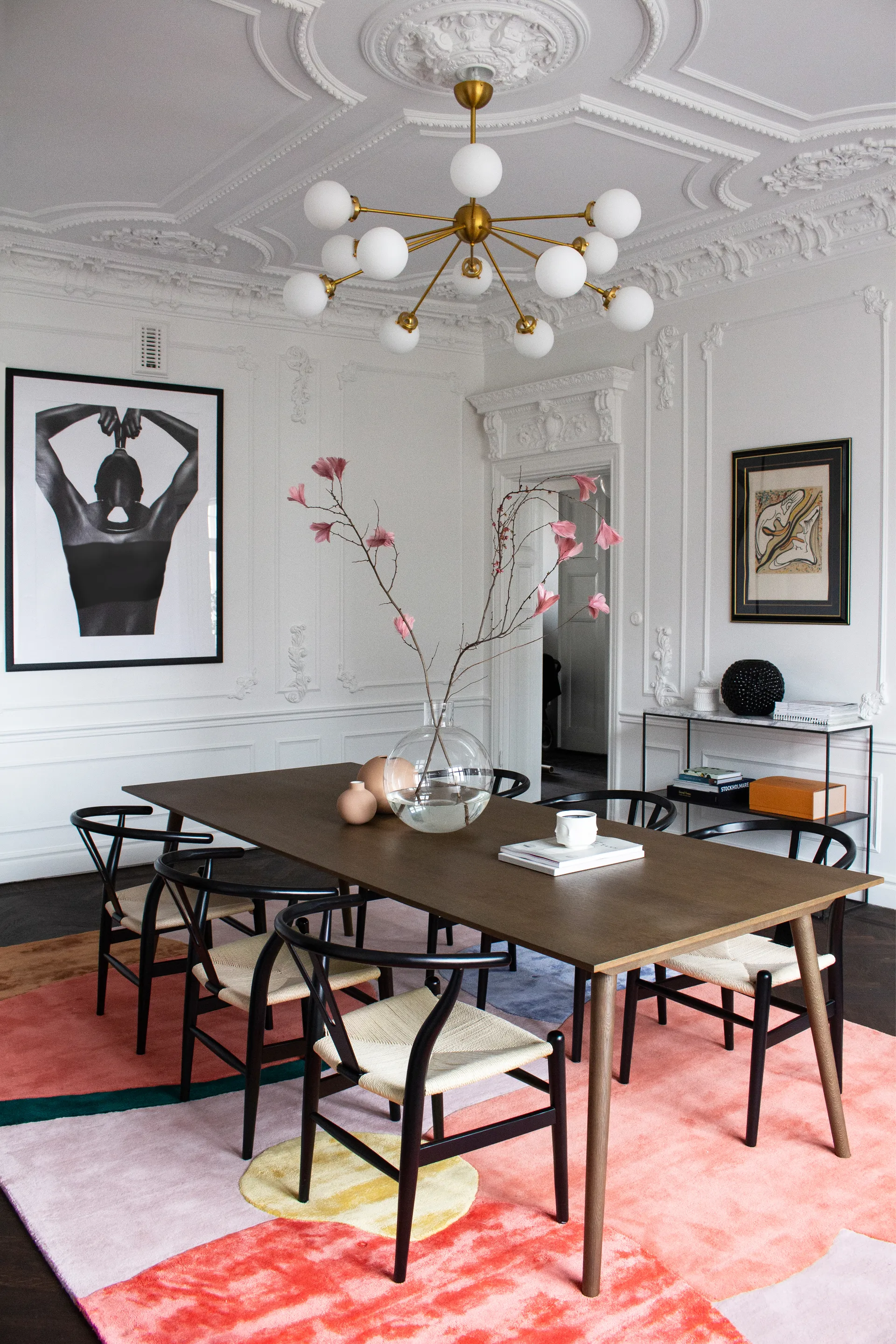 Flower Field wollen vloerkleed 160x230 cm, Pink Layered