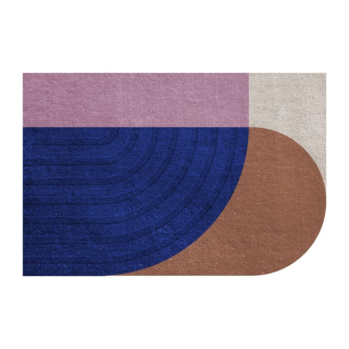 Follow The Trace deurmat - Blue, 60x90 cm - Layered