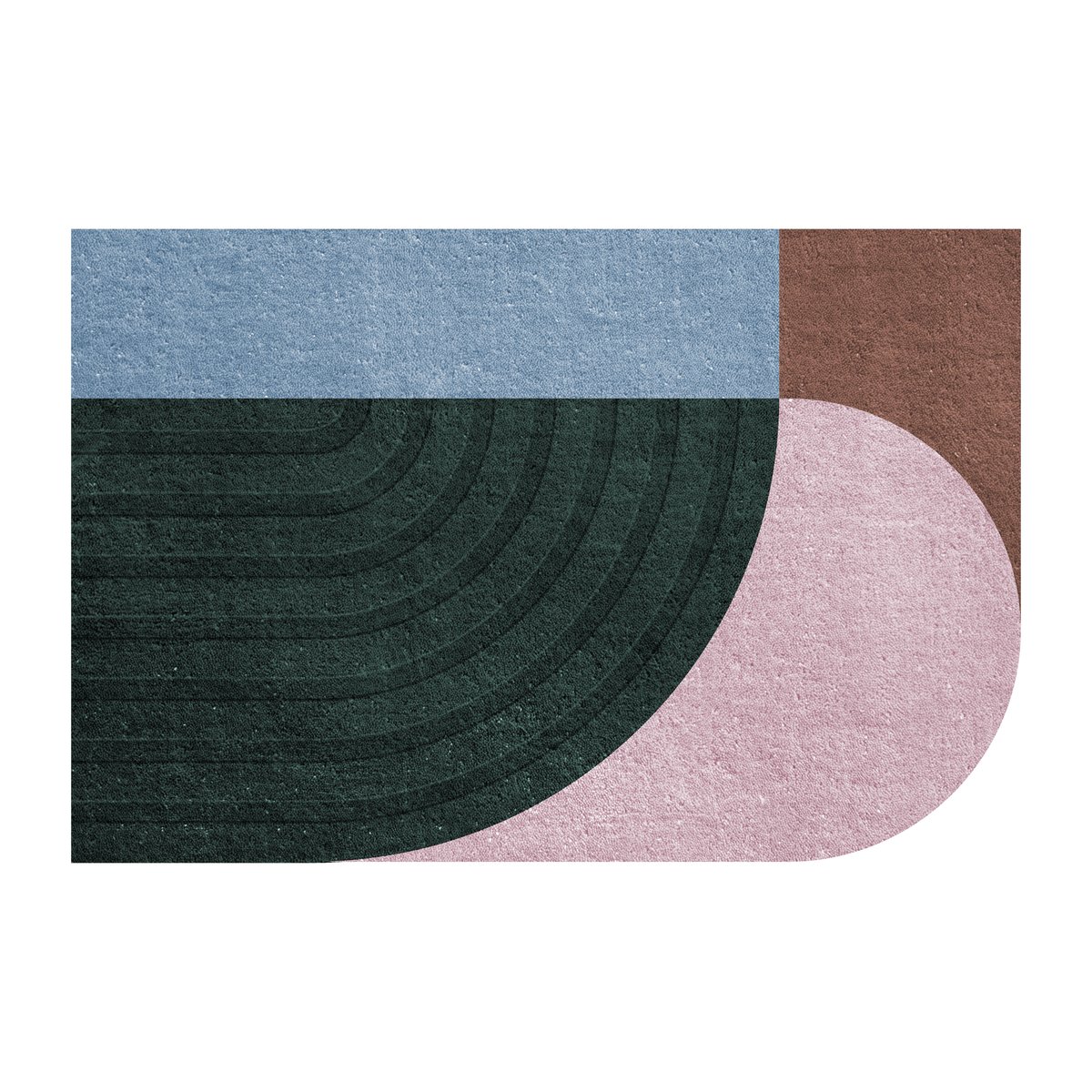 Layered Follow The Trace deurmat Green, 80x120 cm | Scandinavisch Interieur | Deurmatten | Multi