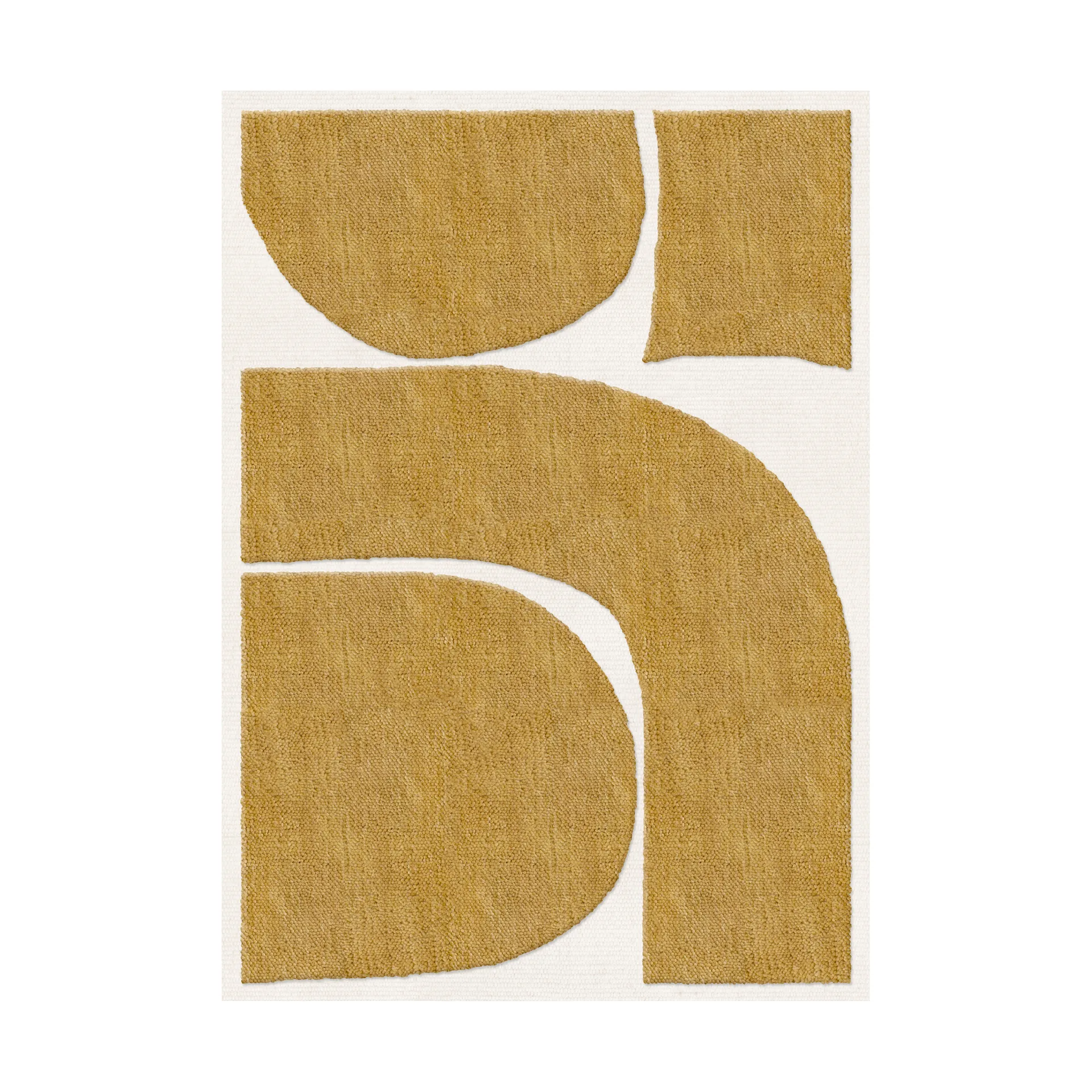 Gotland Rauk wollen vloerkleed, Sunflower yellow 180x270 cm Layered