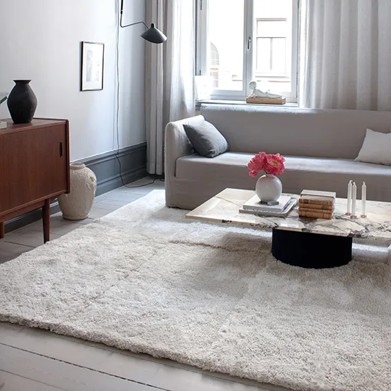 Levels vloerkleed 180x270 cm, Bone White Layered