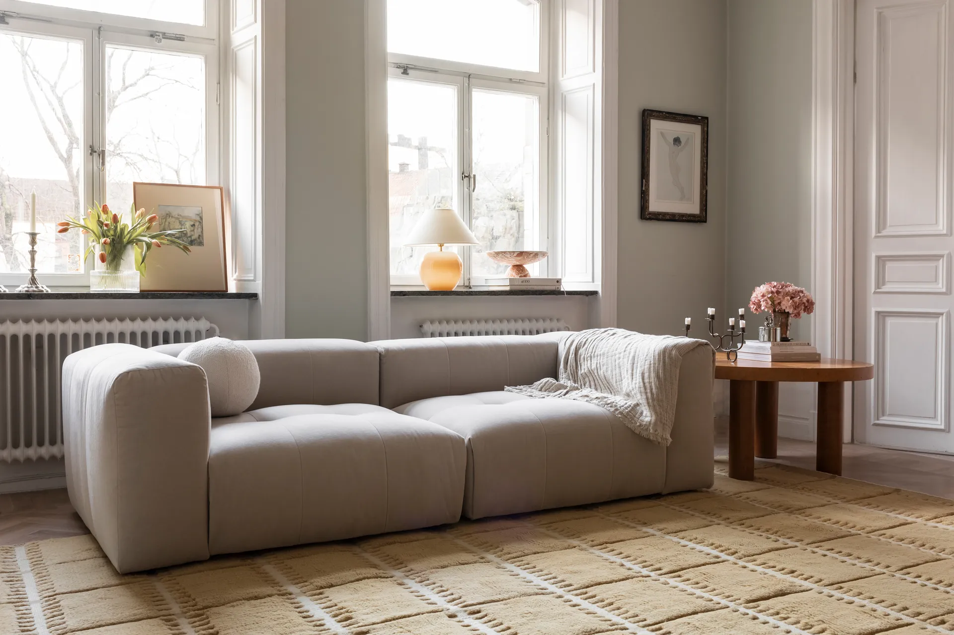 Lilly wollen vloerkleed, Mustard, 250x350 cm Layered