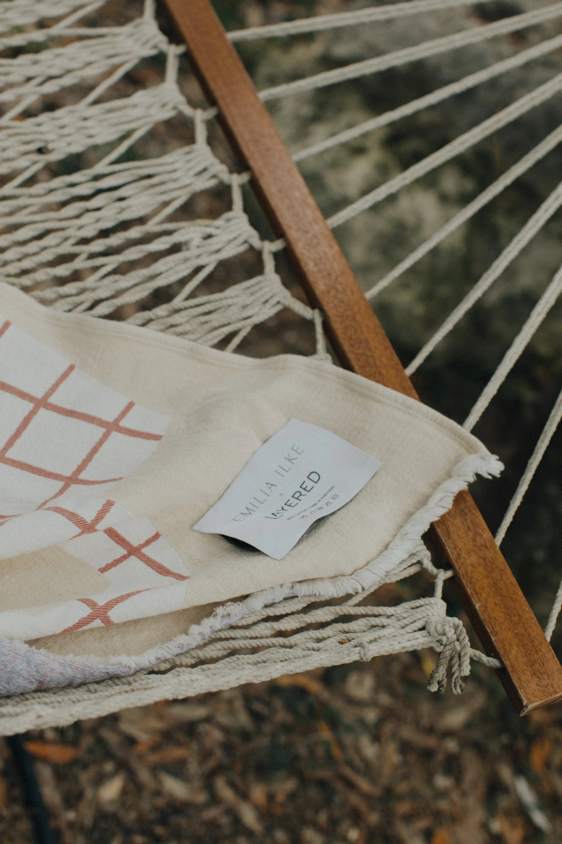 Picnic katoenen deken 130x220 cm, Beige Layered