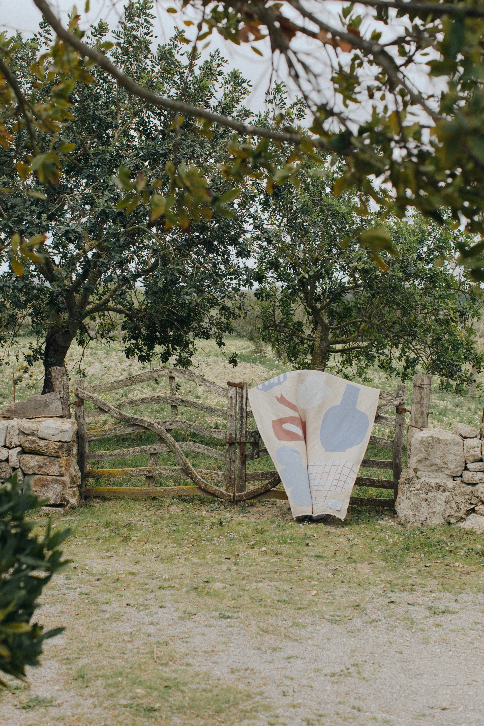 Picnic katoenen deken 130x220 cm, Beige Layered