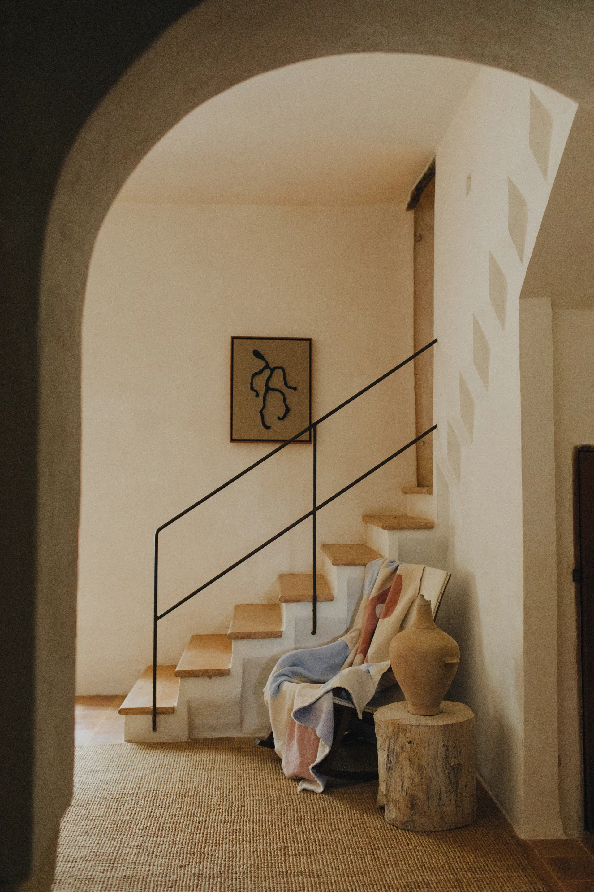 Picnic katoenen deken 130x220 cm, Beige Layered