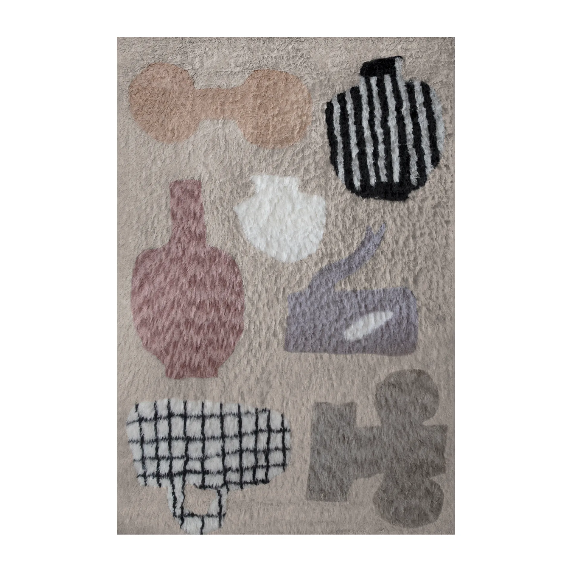 Picnic wollen vloerkleed, Beige, 250x350 cm Layered