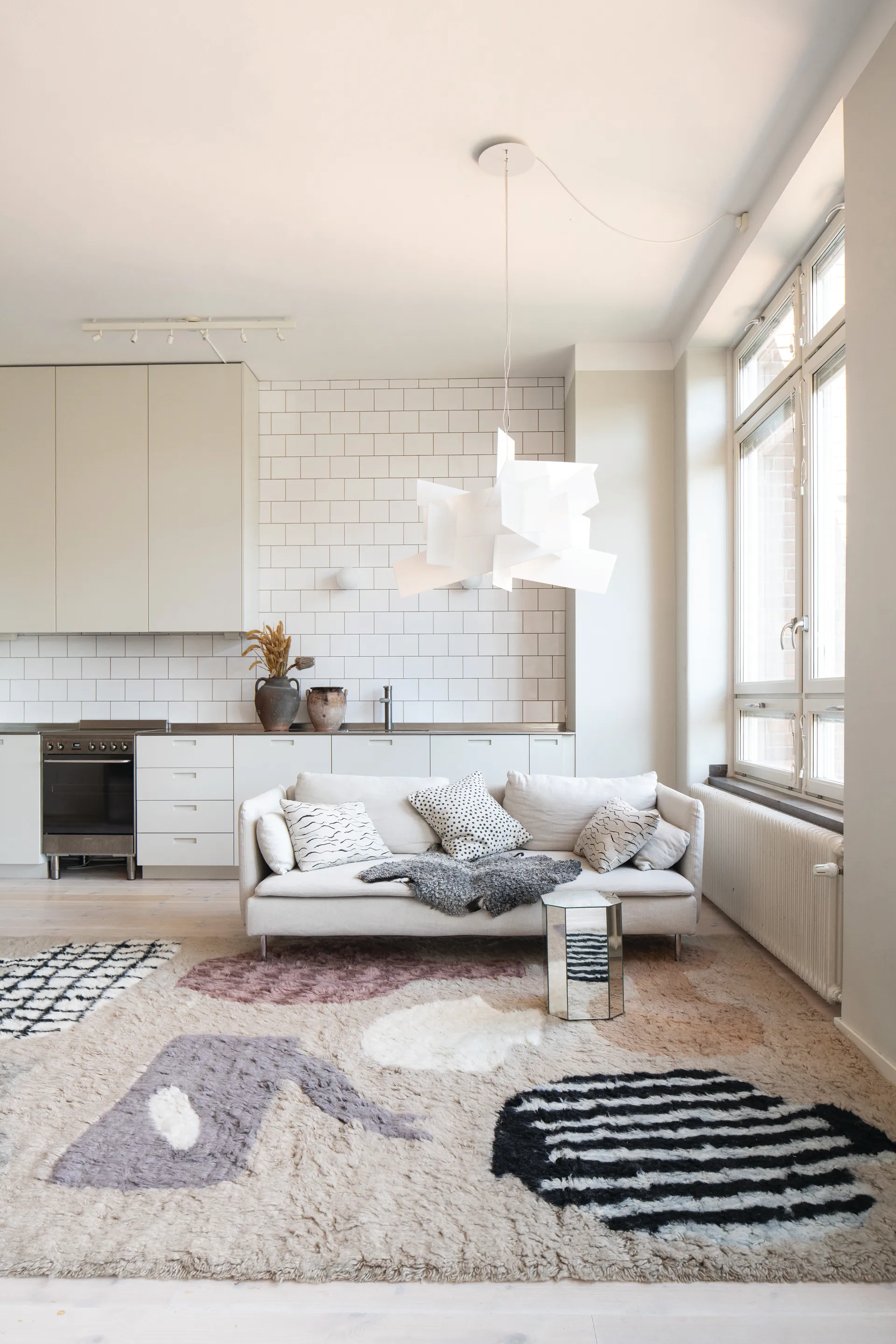 Picnic wollen vloerkleed, Beige, 250x350 cm Layered