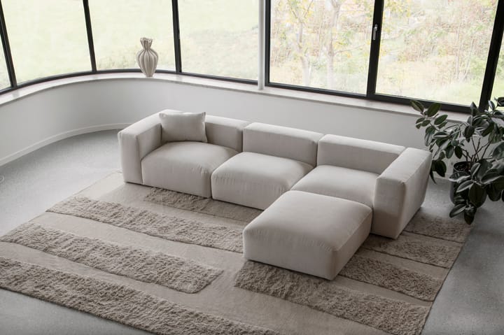Punja Bricks wollen vloerkleed, Sand Melange, 160x230 cm Layered