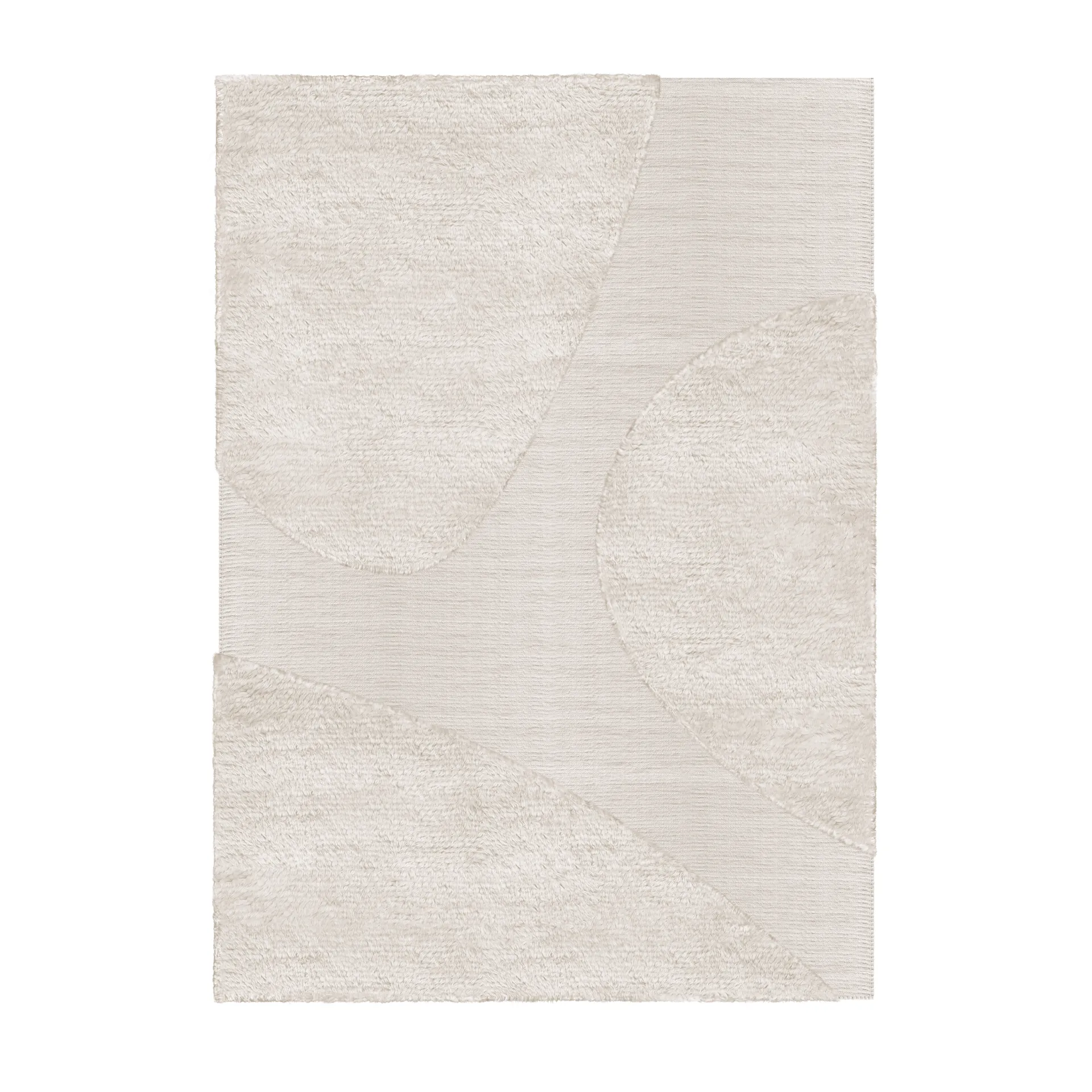 Punja plasma wollen vloerkleed 250x350 cm, Off White Layered