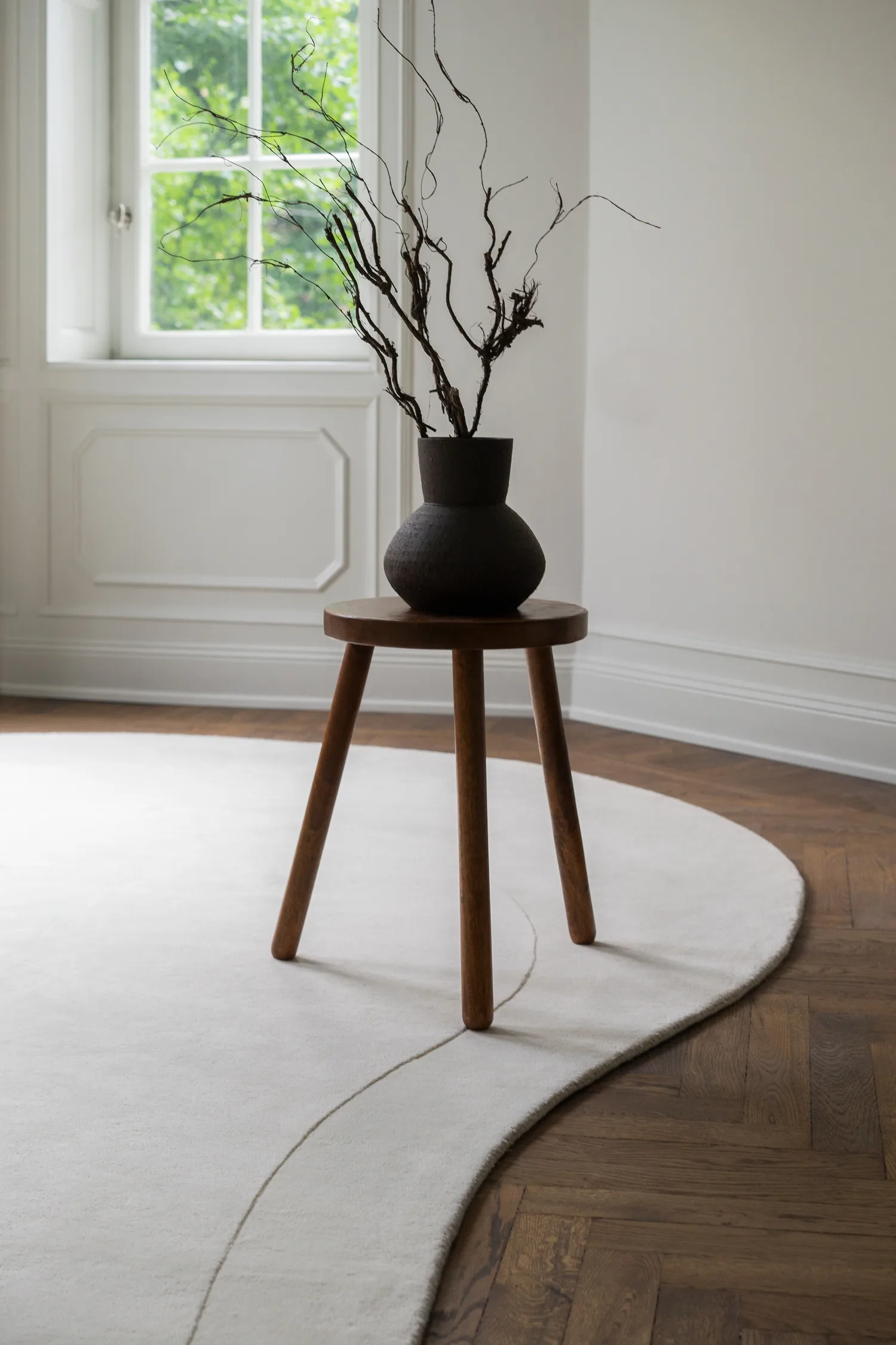 Residue wollen vloerkleed 180x270 cm, Bone White Layered