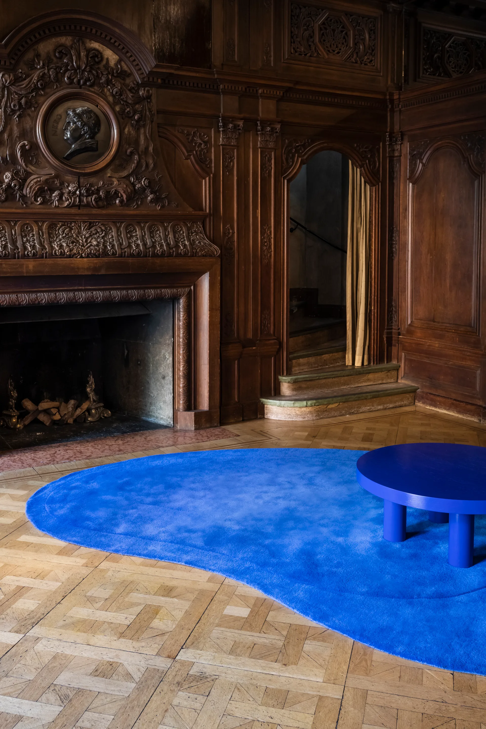 Residue wollen vloerkleed, Cobolt, 180x270 cm Layered