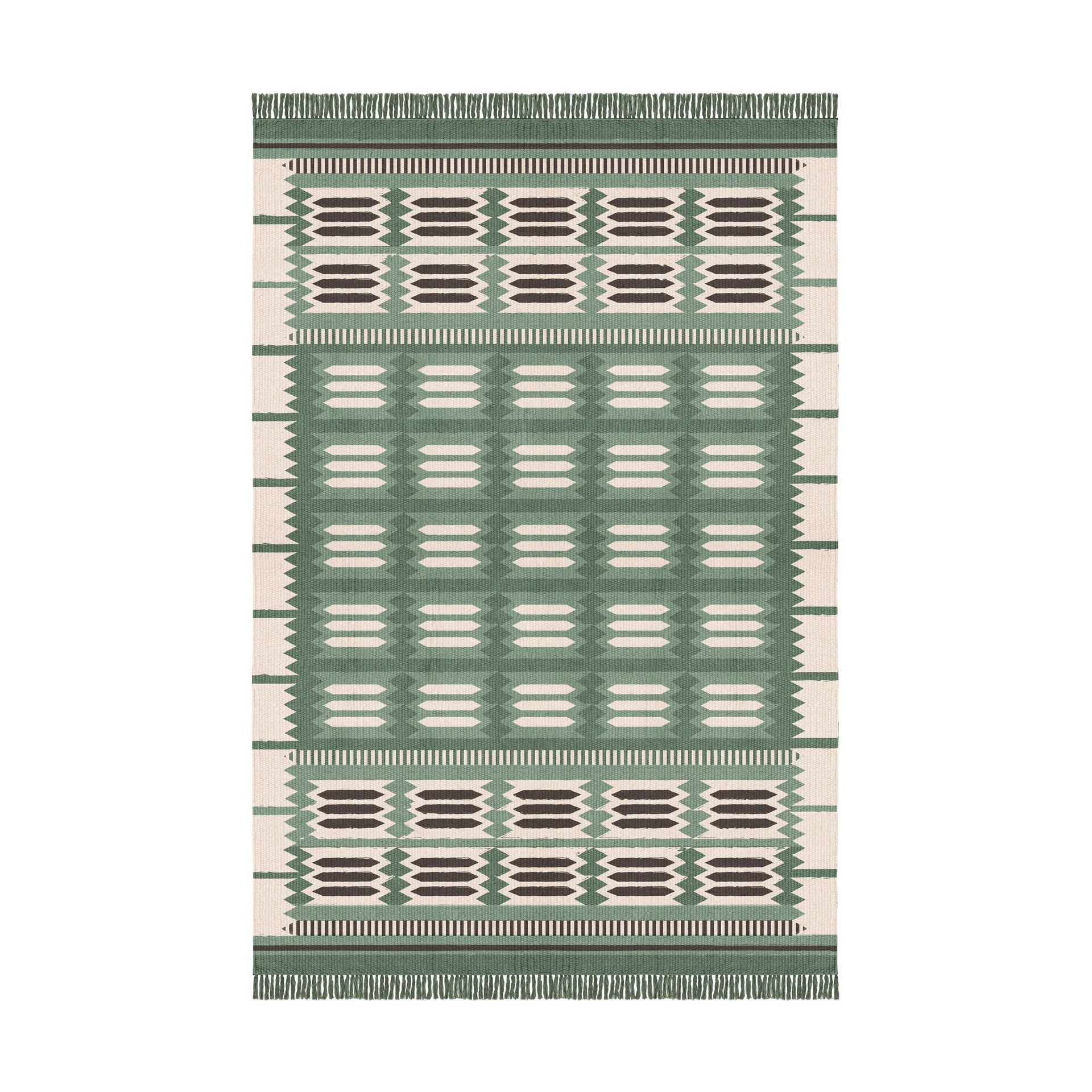 Röllakan Hilma wollen vloerkleed, Fern, 140x200 cm Layered