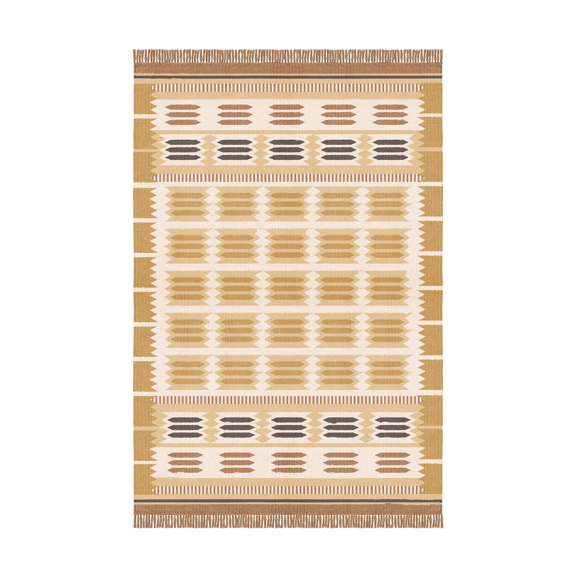 Röllakan Hilma wollen vloerkleed, Marigold, 180x270 cm Layered