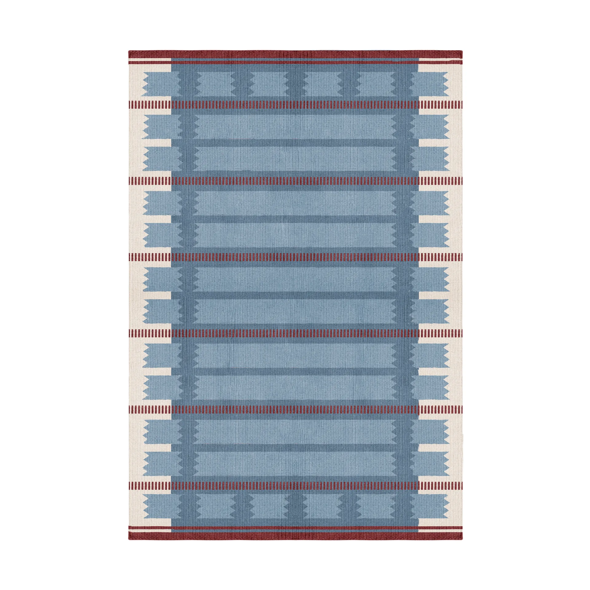 Röllakan Iris wollen vloerkleed, Petrol, 250x350 cm Layered