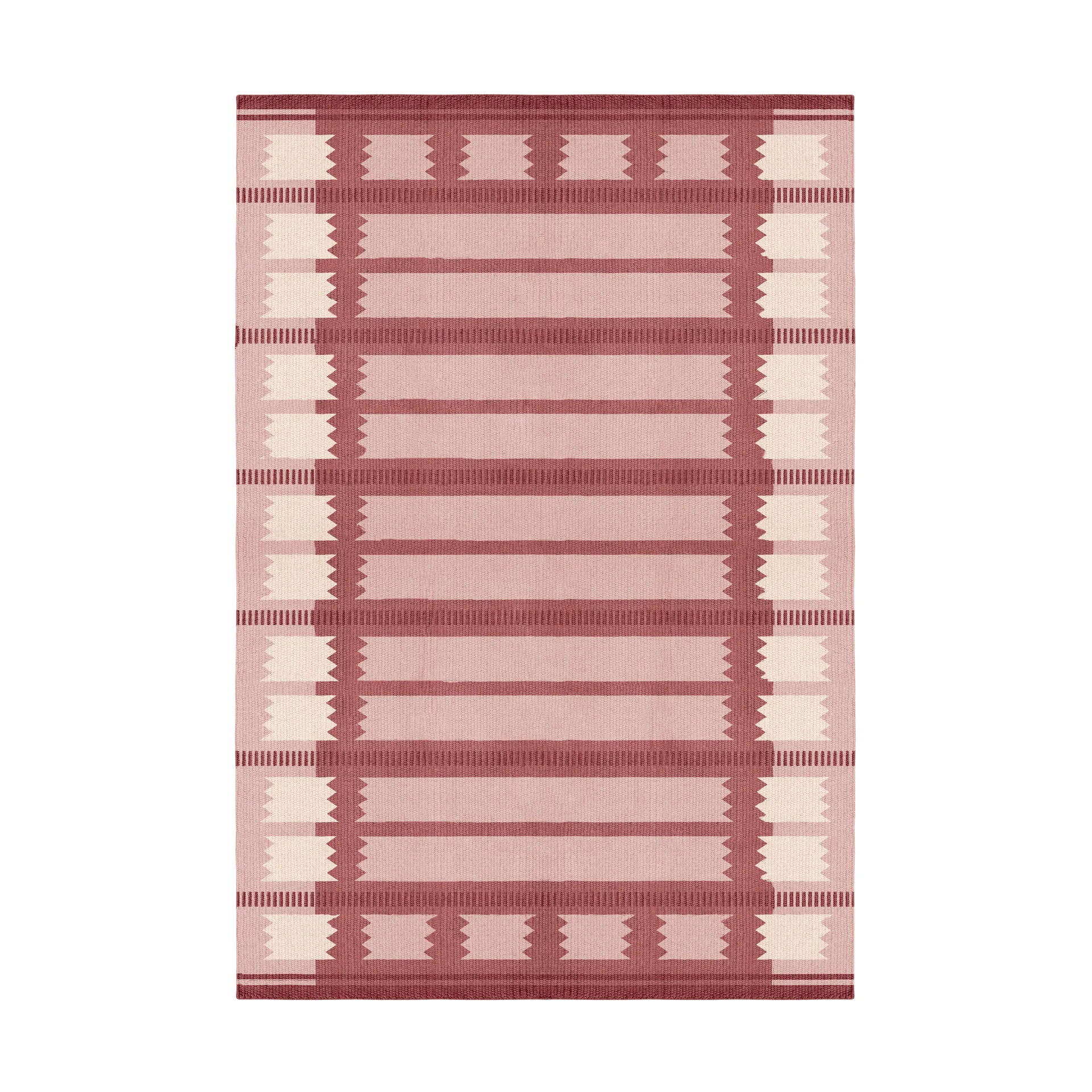 Röllakan Iris wollen vloerkleed, Rasberry, 140x200 cm Layered