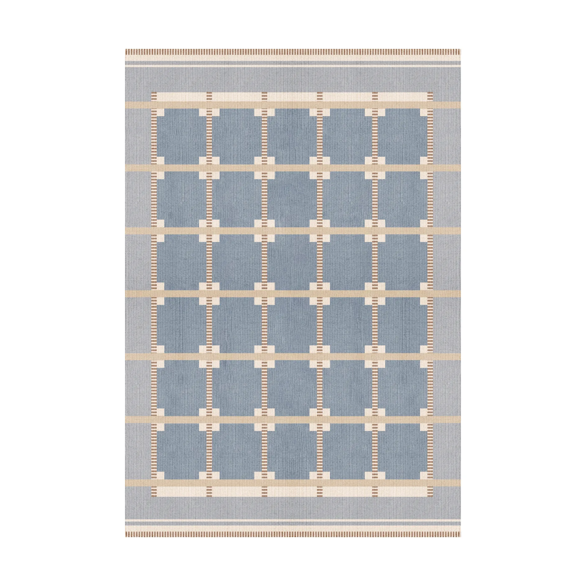 Röllakan Ruth wollen vloerkleed, Summer sky, 250x350 cm Layered