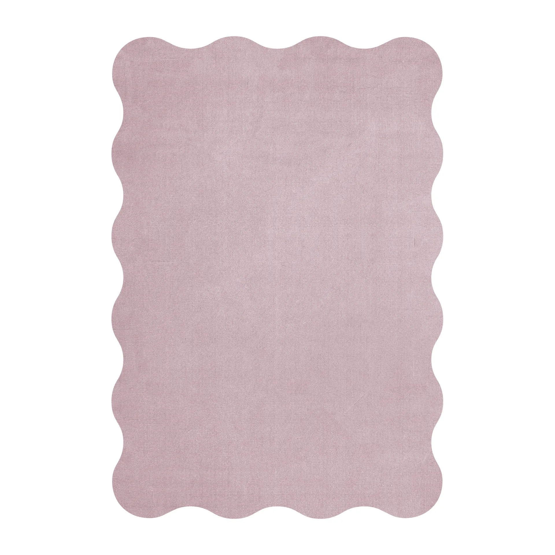 Scallop wollen vloerkleed 160x230 cm, Pink lavender Layered
