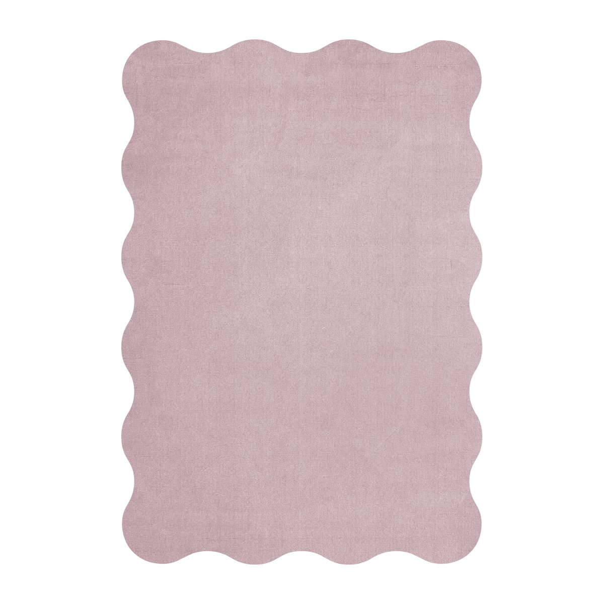 Layered Scallop wollen vloerkleed 160x230 cm Pink lavender
