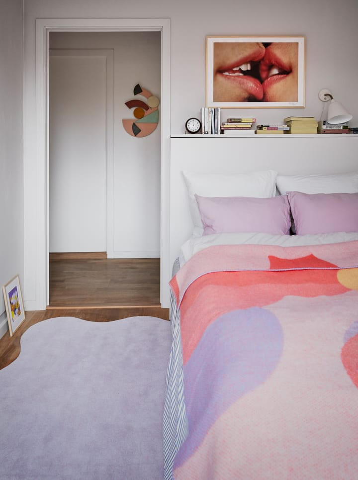 Scallop wollen vloerkleed 160x230 cm, Pink lavender Layered