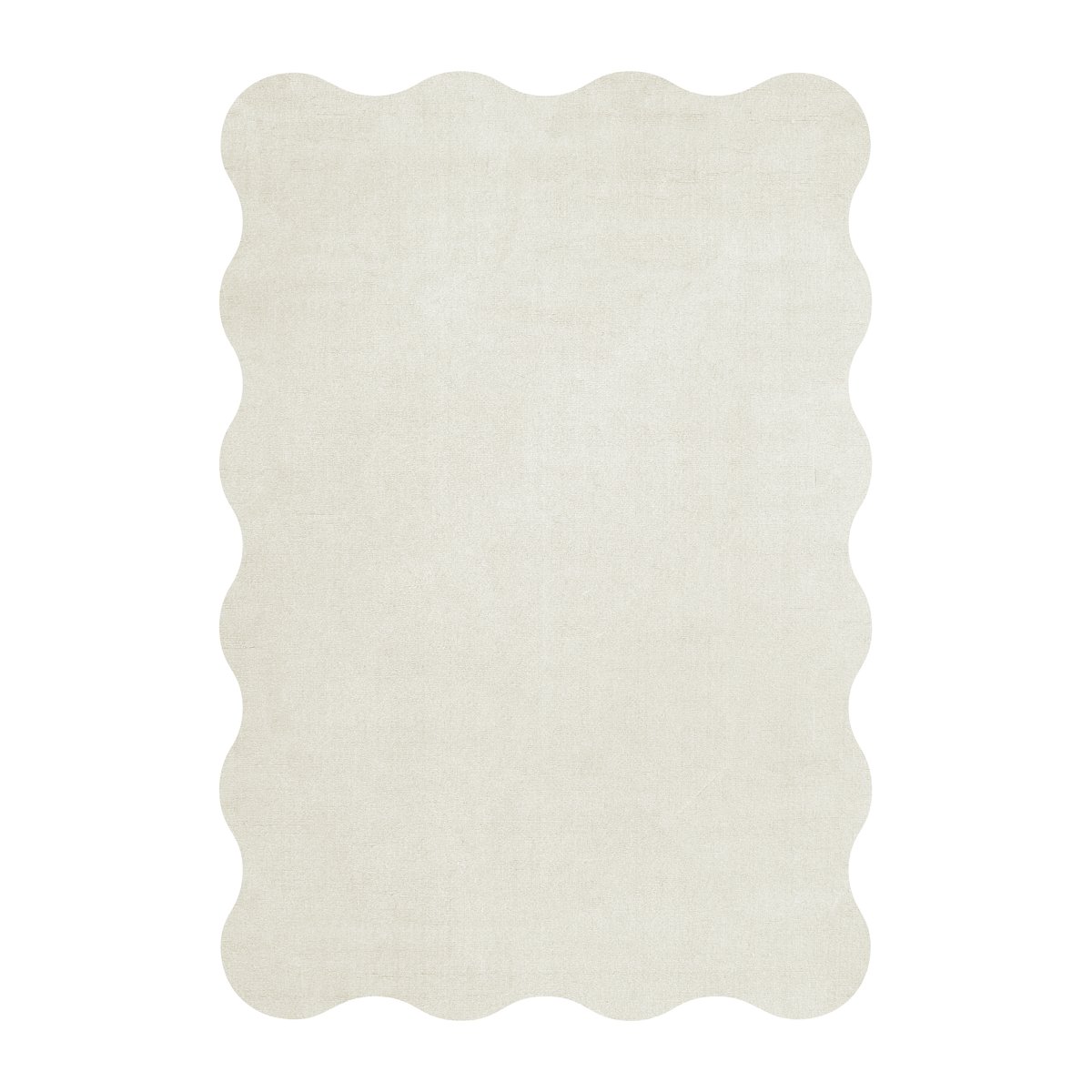 Layered Scallop wollen vloerkleed 180x270 cm Bone white