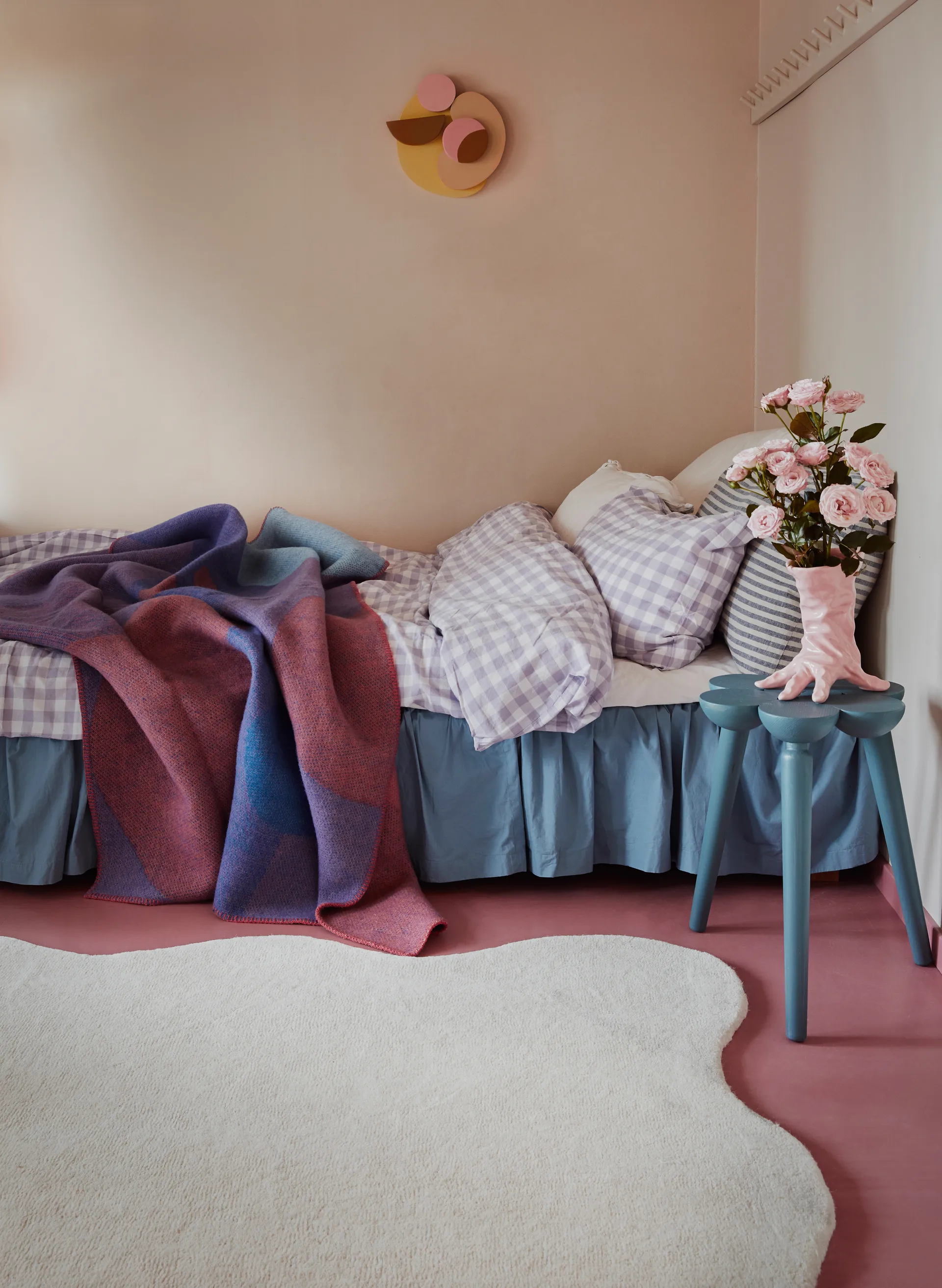 Scallop wollen vloerkleed 180x270 cm, Bone white Layered