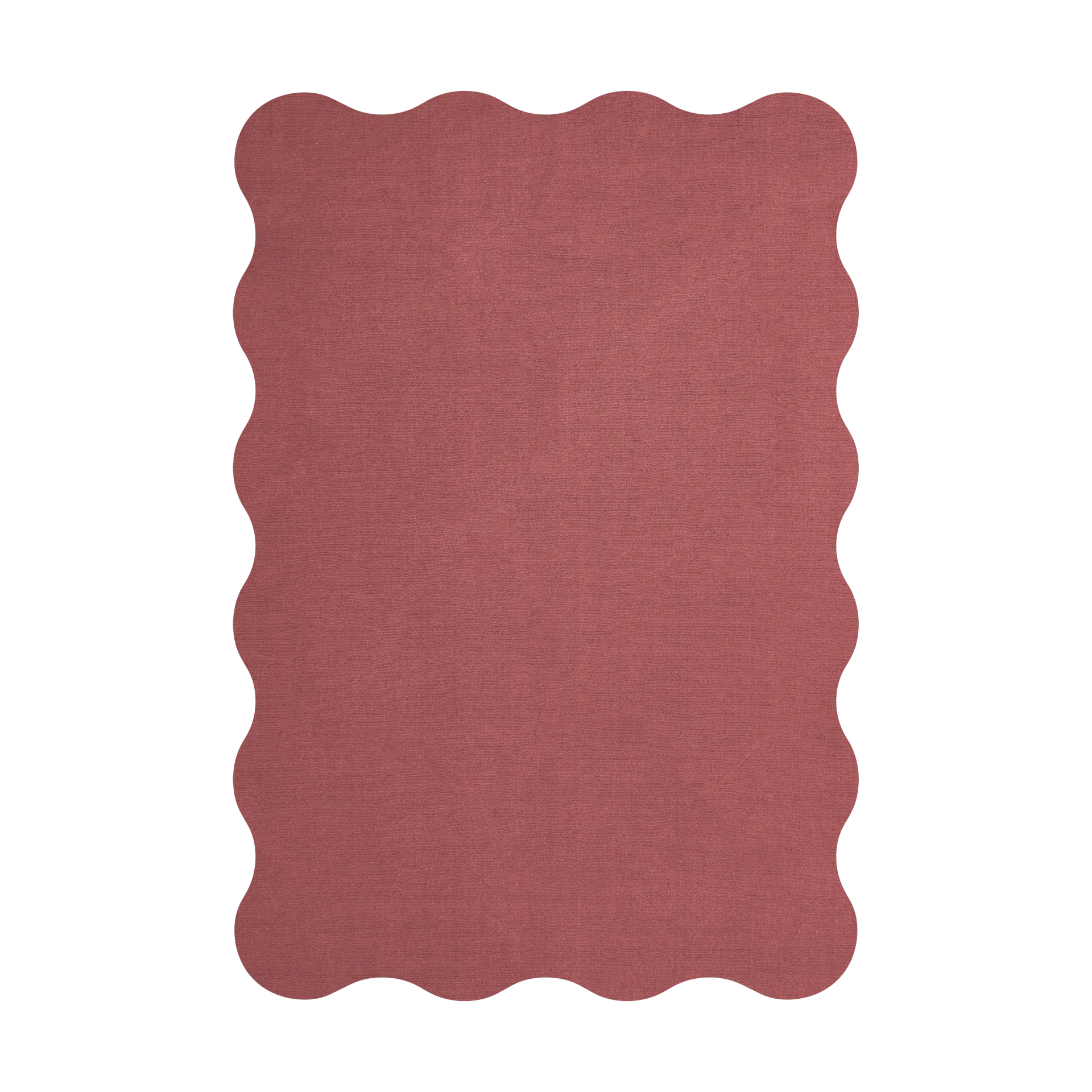 Scallop wollen vloerkleed 180x270 cm, Rosewood red Layered