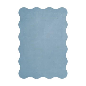 Scallop wollen vloerkleed 180x270 cm - Soft blue - Layered