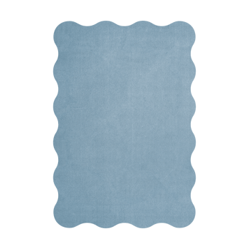 Scallop wollen vloerkleed 200x300 cm - Soft blue - Layered