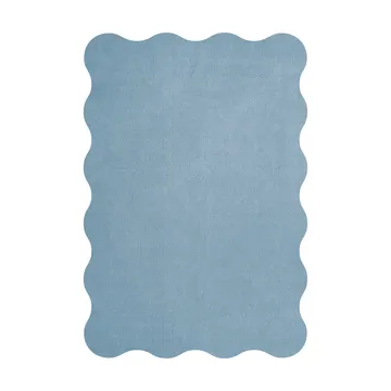 Scallop wollen vloerkleed 250x350 cm - Soft blue - Layered