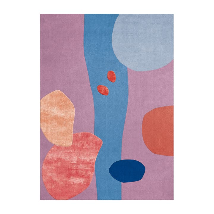 Secret Garden wollen vloerkleed - Pink, blue, 250x350 cm - Layered