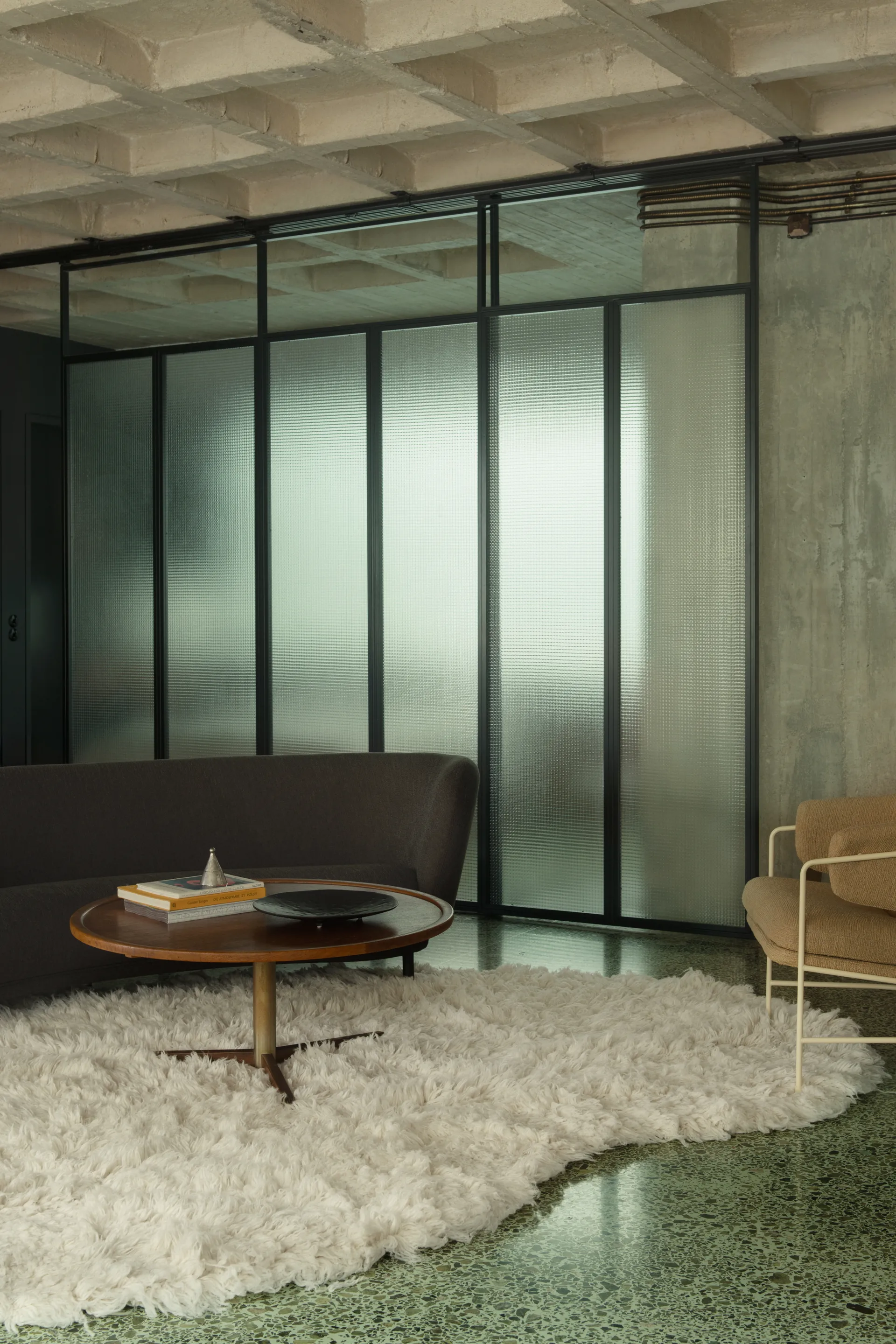 Shaggy vloerkleed 180x270 cm, Off White Layered