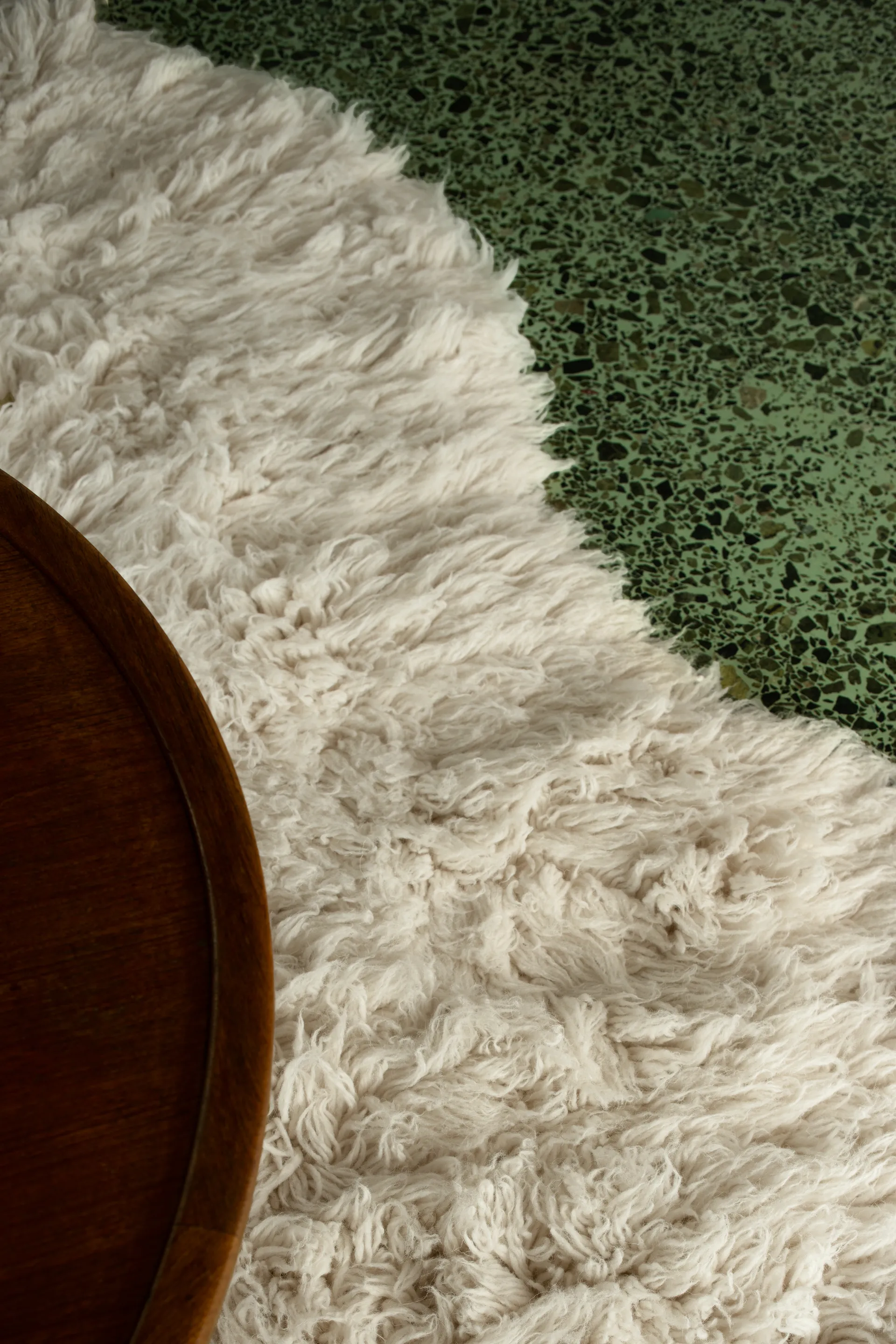 Shaggy vloerkleed 200x300 cm, Bone White Layered
