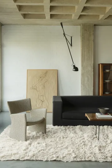 Shaggy vloerkleed 250x350 cm - Bone white - Layered