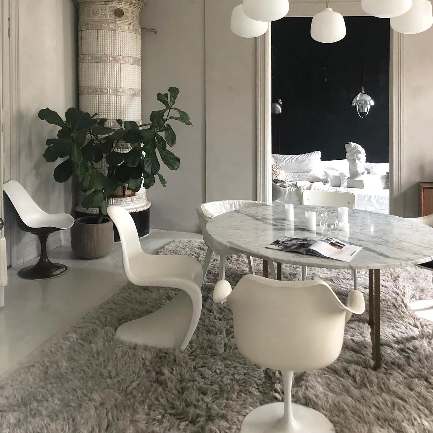 Shaggy vloerkleed 250x350 cm, Mocha melange Layered