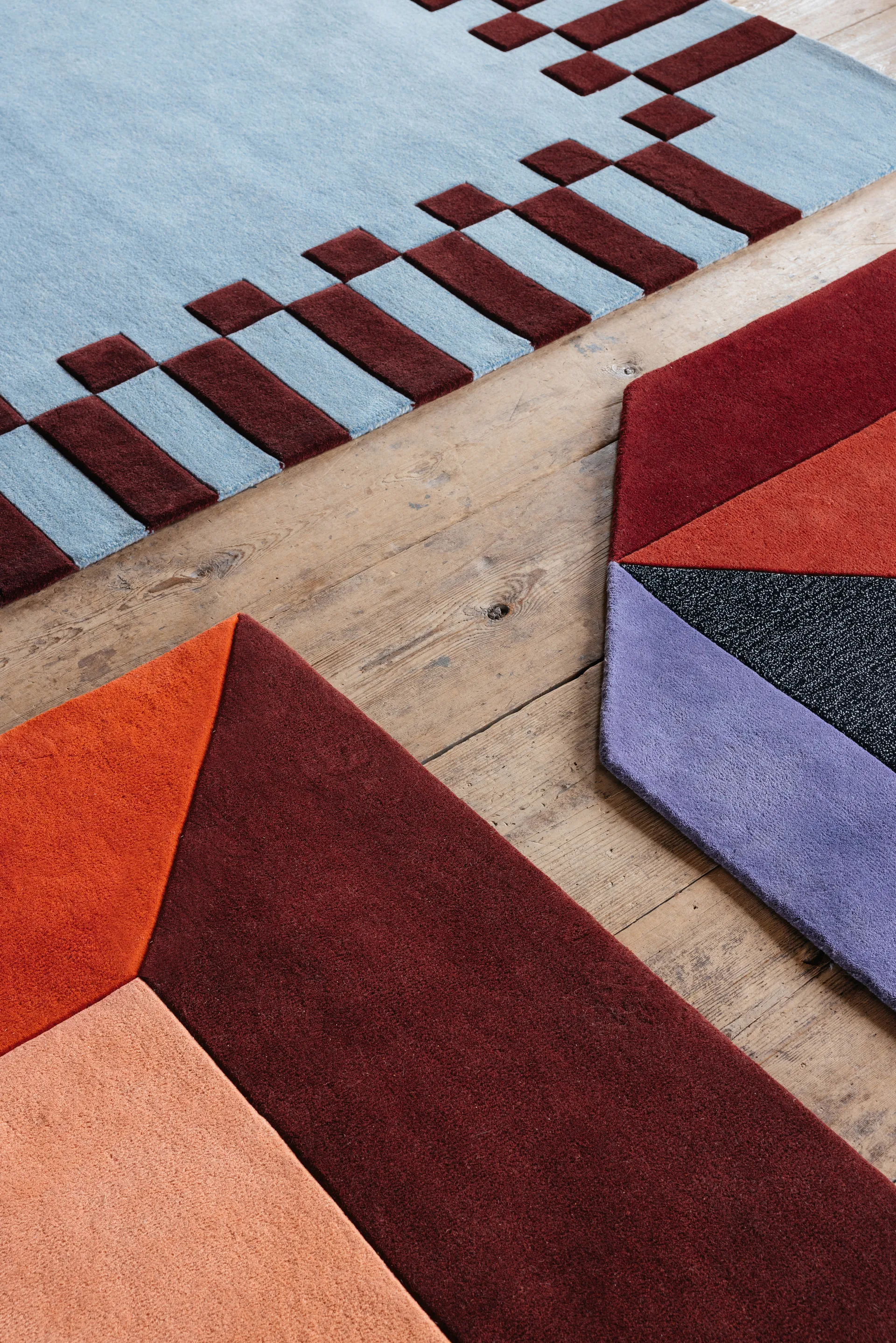 Teklan box wollen vloerkleed, Corals, 250x350 cm Layered