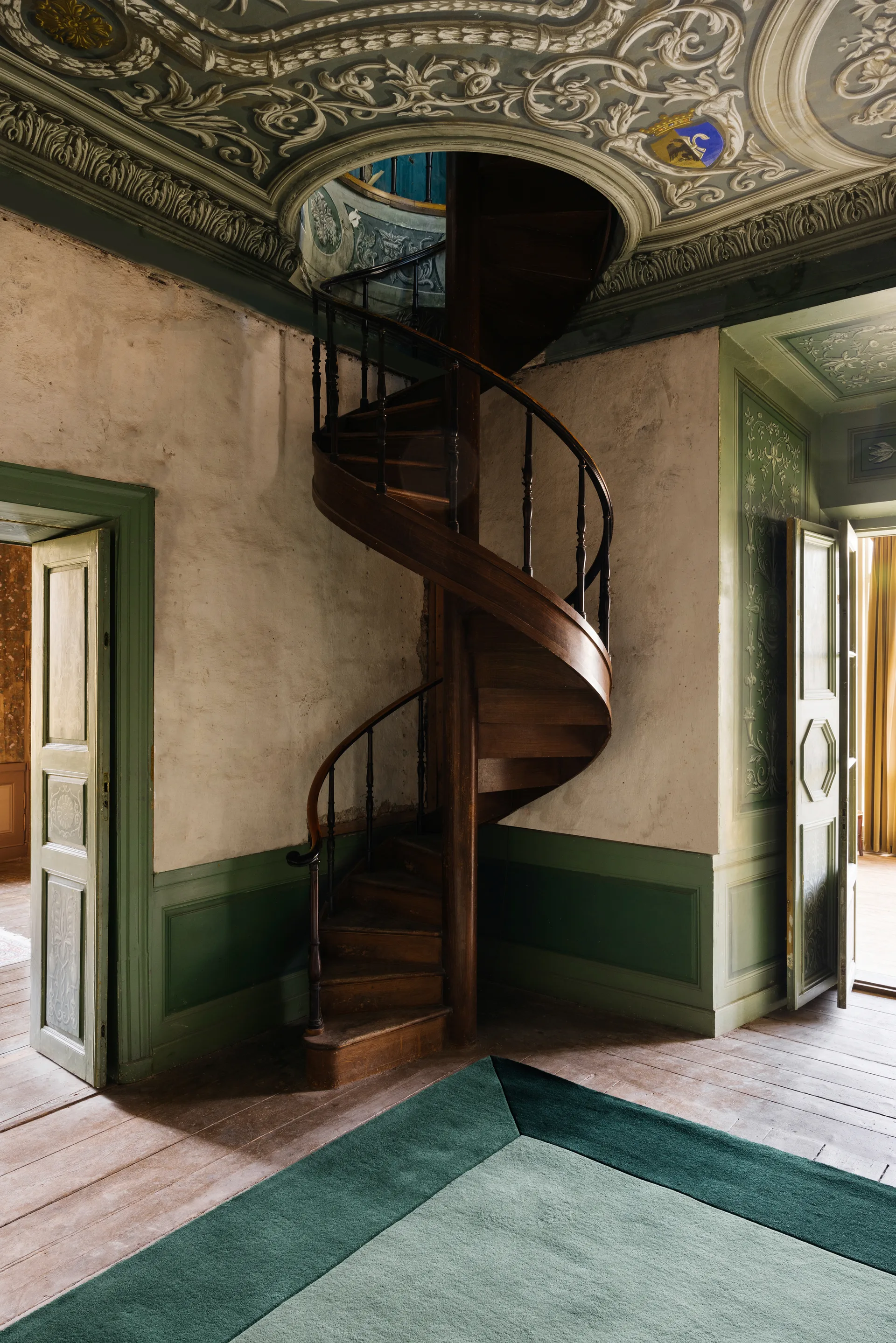 Teklan box wollen vloerkleed, Greens, 180x270 cm Layered