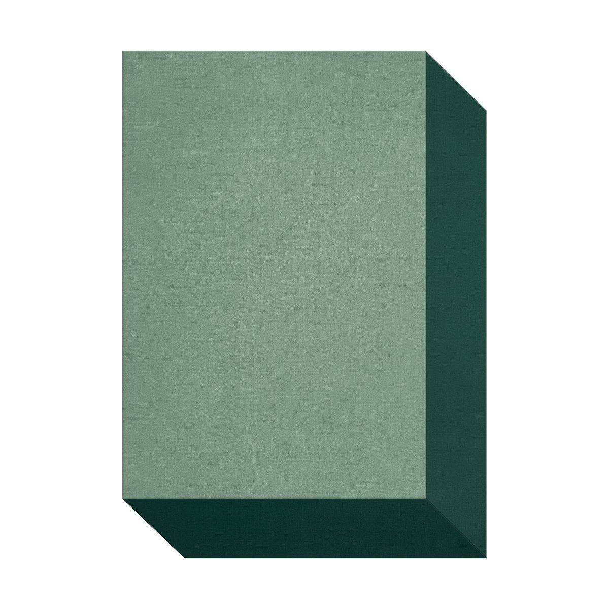 Layered Teklan box wollen vloerkleed Greens, 200x300 cm